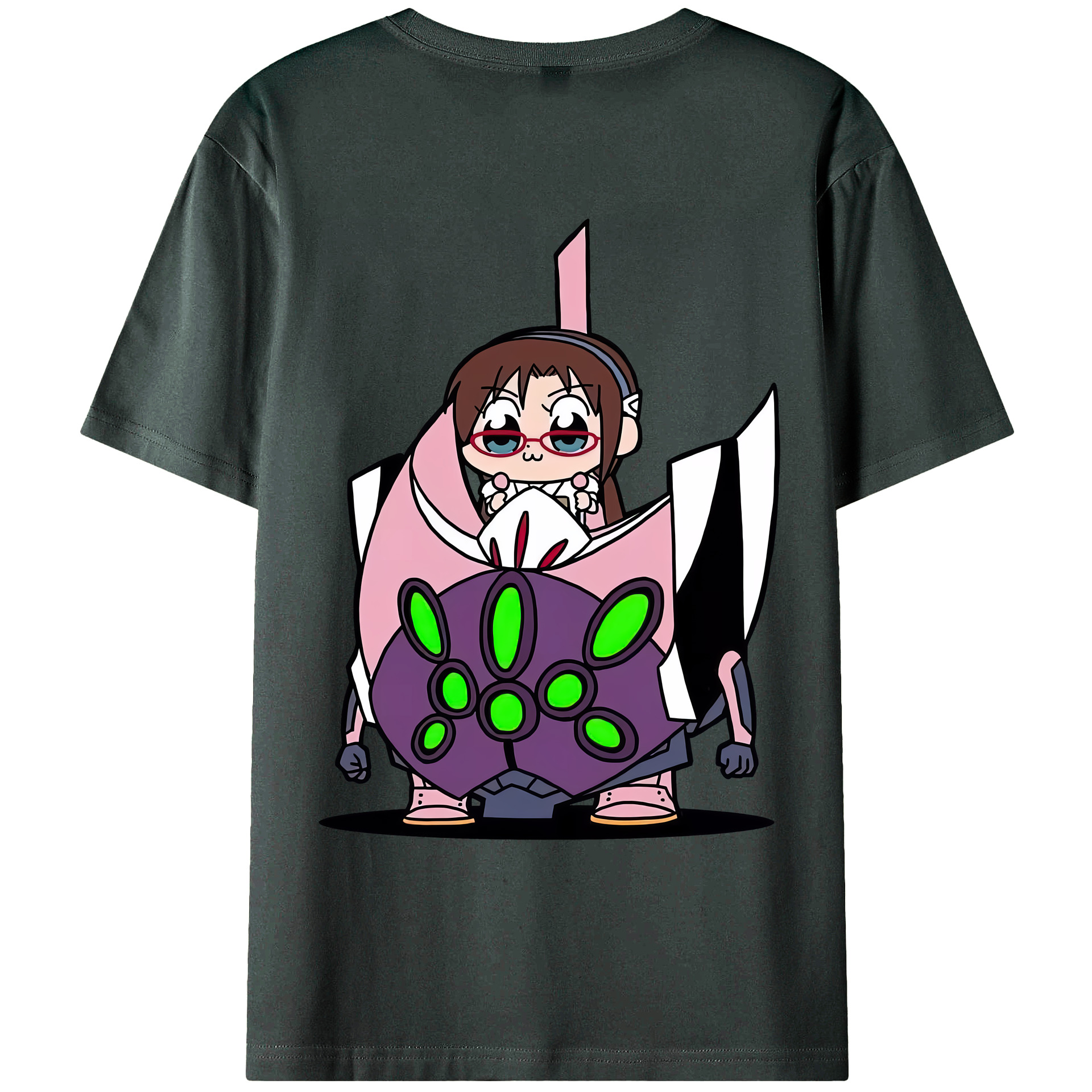 （画像用） EVA 新世紀エヴァンゲリオン 綿100％ メンズ半袖Tシャツ（バックプリント） 通気性